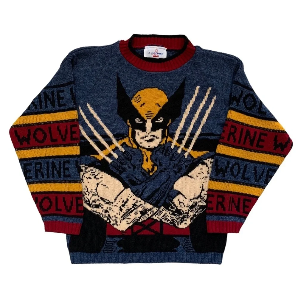 RARE Vintage 90s 1994 Marvel Wolverine Crew Neck Sweater - Picture 1 of 11